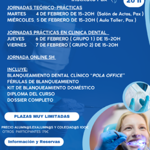 VIII EDICIÓN CURSO ESTÉTICA DENTAL Y BLANQUEAMIENTO -ALUMNOS, EXALUMNOS Y COHCV-