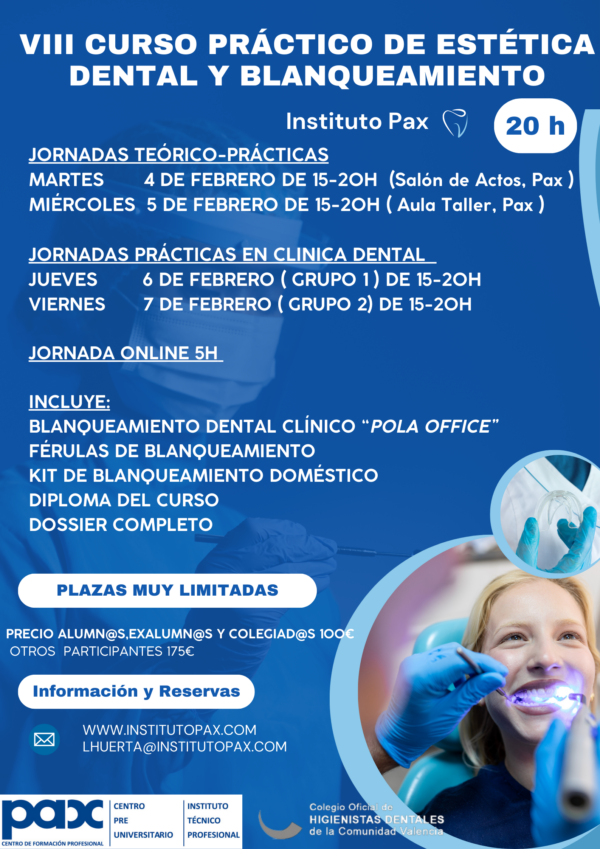 VIII EDICIÓN CURSO ESTÉTICA DENTAL Y BLANQUEAMIENTO -EXTERNOS-